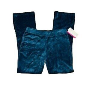 Macy's Style and Co Sport Boot Leg Velour SC Evergreen Embellished Pockets Small